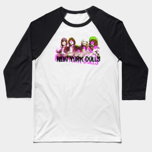 new york dolls offset graphic Baseball T-Shirt